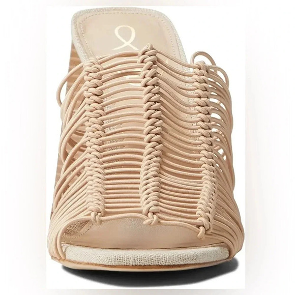 Sam Edelman Laurette Strappy Nude Mule Block Heel Women Size 9 - Picture 5 of 8